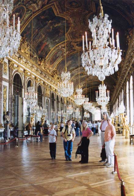 McQueen family in Versailles' Hall of Mirrors