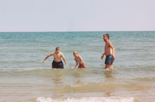 McQueens swimming in the Mediterranean