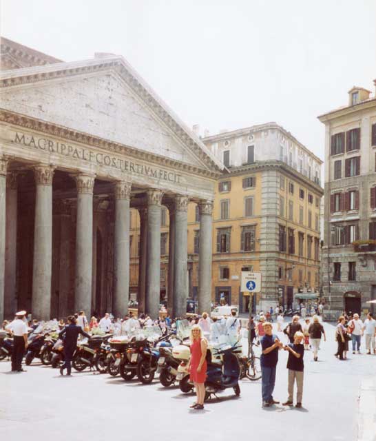 McQueens (some bickering) at the Pantheon, Rome, Italy