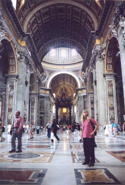 Nancy McQueen in Saint Peter's Basilica