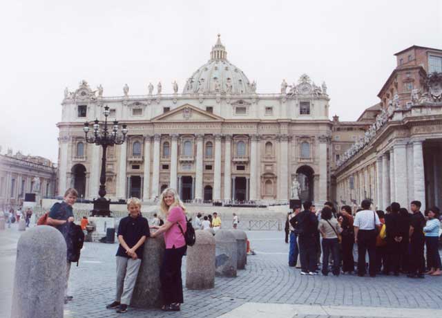 McQueen family in Saint Peter's Piazza