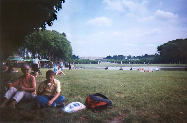 Frances McQueen and Sean McQueen at Versailles' Grand Canal